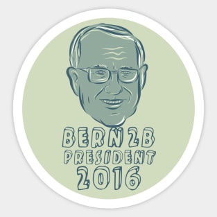 Bernie Sanders President 2016 Circle Sticker